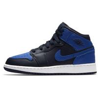 Jordan Air Jordan 1 Mid Cow Leather, Leather Comfortable Lightweight Cushioning Mid top Children's Basketball Shoes 554725-412 36