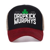 Vyriška grafinė kepurė Juoda DROPKICK MURPHYS spausdinta beisbolo kepuraitė vasarinė tinklelio vėsi Snapback kepurė lauko kvėpuojanti Trucker kepurė Adjustable raudona