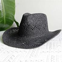 Western cowboy hat, unisex straw hollow cowboy hat, plastic brim, plastic cowboy hat S56-58cm