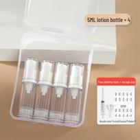 Nešiojamas vakuuminis purškiamas buteliukas kelioninei kosmetikai ir skystiems pagrindams 5ML vacuum lotion bottle 4 pieces