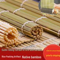 Suši bambukinis vyniojimo kilimėlis ir „pasidaryk pats“ ryžių vyniojimo rinkinys 24*24 White Bamboo Rolling Mat