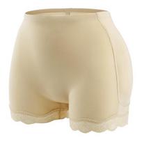 Women Safety Underwear Mid-rise Solid Color Shorts Tight Fit High Ass Design Bottom Elasticity Hip 3XL kūno spalva
