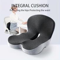 A Seat and Back Cushion Memory Foam Core for Soft Support Long-term Sitting Hip and Waist Cushion Breathable Cushion 44x42x32cm