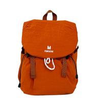 Drawstring Backpack Travel Contrast Backpack Lightweight Nylon Schoolbag oranžinė