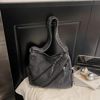 Niche denim bag women's tote bag large capacity fashion shoulder bag high value large bag juoda