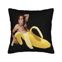 Juokingi N-Nicolas C-Cage ET Pagalvių užvalkalai Madingas pagalvės užvalkalas kėdei, sofai, namų dekorui Grafinis pagalvės užvalkalas 12x12Inch