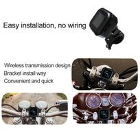 Belaidė TPMS Motociklo Padangų Slėgio Stebėjimo Sistema Realaus Laiko Padangų Slėgio Monitorius LCD Ekranas Su Vandeniui, Dulkėms Atspariu Dizainu Saugiam Kuro