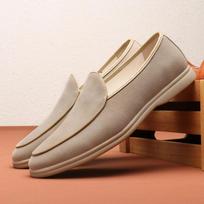 Vyriški laisvalaikio formalūs mokasinai Odiniai patogūs madingi laisvalaikio batai Suede Klasikiniai mokasinai Vyriški vakarėlio vestuvių batai Lengvi vairavimo bateliai 38 gray