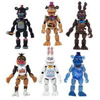 6 vnt. FNAF Specialusis leidimas Anime figūrėlė Nuimami sąnariai Bonnie Meškinas Freddy Veiksmo figūrėlė Modeliniai žaislai