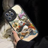 Movie K-Kung-Fu P-Panda Cool For IPhone 16 15 14 16E 13 12 11 Pro Max Plus Phone Leather Case iPhone 16 plus