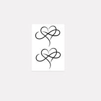 Premium Sense Simple Small Fresh Couple, Love Mobius Ring Tattoo Sticker 7*10CM