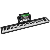 88 Key Folding Keyboard Piano Portable Foldable Piano Bluetooth MIDI Black
