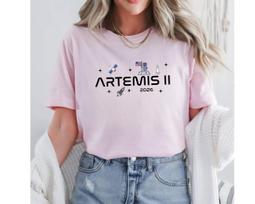 Artemis II Moon Mission TShirt Unisex and Women Summer Cotton Y2K Clothing Casual Fashion Round Neck Short Sleeved Tee Streetwear M