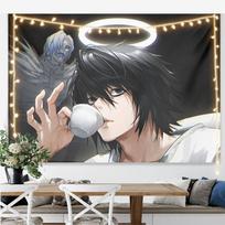 New Japanese Anime Death Note Print Tapestry Wall Hanging Poster Bedroom Backdrop Wall Art Home Decoration 74x94cm(29x37in)