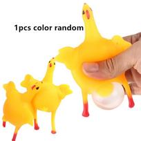 Funny Chicken Egg Laying Hens Crowded Stress Ball Keychain Creative Funny Spoof Tricky Gadgets Toys Chicken Keyring Key Chains