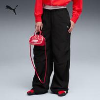 PUMA Women's Classic Retro Sporty Wide-Leg Parachute Pants S juoda
