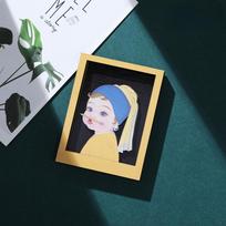 Cute Mona Lisa Fridge Magnets Girl with a Pearl Earring Wooden Magnetic Stickers for Message Board Famous Paintings Home Decor