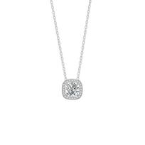 Minimalist Square Zirconia Choker Necklace For Women Light Luxury Simple Design