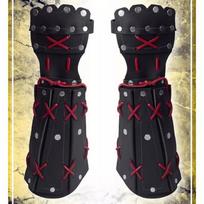 Ninja Samurajų Šarvų Apyrankė Ilga Pirštinė Vikingų Riterio Cosplay Kostiumas Steampunk Fantazijos Šarvuota Pirštinė Apyrankė ant Riešo One Size juoda