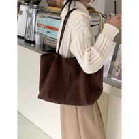 Autumn and winter retro suede large-capacity tote bag, new stylish and simple class commuting portable shoulder bag ruda