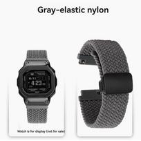 For Casio DW-H5600 Elastic Nylon Folding Magnetic Buckle Strap Wristband 18mm Waterproof Breathable Watchband Green Gray Black DW-H5600 black