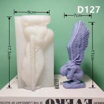 3D 17cm Angelo Atpirkimo Statulėlė Epoksidinės dervos silikoninė forma sparnai angelas betonas cementas gipsas silikoninė forma žvakė silikoninė forma