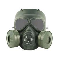 CS Mask Impact Resistant Breathable Full Face Game Mask for Outdoor Activities Masquerade Party Halloween Cosplay Costume Black Lens  Green