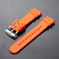 20mm 22mm Silicone Strap for Seiko Watch Band Men Women Sport Waterproof Diving Rubber Wrist Bracelet Accessories Universal Belt 20mm&no logo oranžinė
