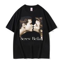 Varžtas Bella Retro Marškinėliai Saulėlydis Juokingi Memai Marškinėliai Vyriški Moteriški Harajuku Mada Vasarinis Dydelis Medvilninis Streetwear Viršus ... S įvairiaspalvis