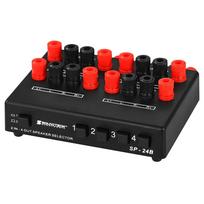 EdisonBrain Speaker Selector 2 in 4 out Speaker Switcher Stereo Amplifier Audio Splitter Box Banana Plug Type 2 Inputs 4 Outputs juoda