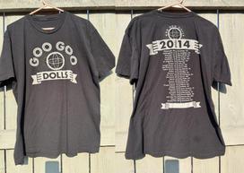 2 Sides Goo Goo Dolls Circles Tour 14 Black Coton S5XL T Shirt SN93 Unisex T-Shirt XXXL