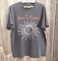 Alice In Chains Saulės Logotipas Retro Stiliaus Roko Grupė Anglies Spalvos Medvilninis Marškinėlis Unisex Marškinėlis M