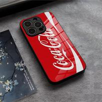 C-coca And C-Cola Phone Case For IPhone 17 Air 16 E Pro Max 15 14 13 Mini 12 Pro 11 Max Plus Black Glass Cover iPhone 14