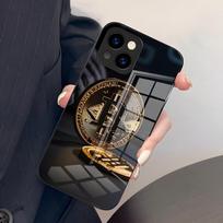 Luxury Bitcoin Phone Case For IPhone 17 Pro Max 15 Pro 16 14 Plus 12 13 Mini 11 Pro Shockproof Glass Cover iPhone 17Pro