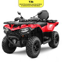 CFMOTO CFORCE 520 L EPS keturratis T3b, raudonas