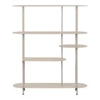 Smėlio spalvos iš metalo pastatoma lentyna 118x139x31 cm Rieti – House Nordic