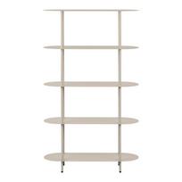Smėlio spalvos iš metalo pastatoma lentyna 90x150x31 cm Rieti – House Nordic