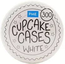 PME Cupcake kepimo puodeliai (300 vnt.) Baltos spalvos
