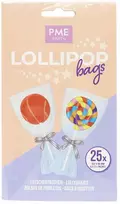 PME Cake Pop maišelių rinkinys su sidabriniais kaspinėliais