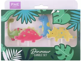 PME 4 dinozaurų žvakių rinkinys