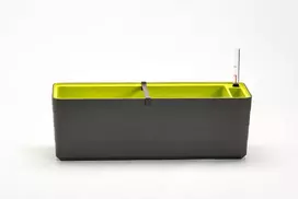 URBALIVE BERBERIS stačiakampis savaime drėkinamasis vazonas 60 x 20 cm, pilkai raudonas