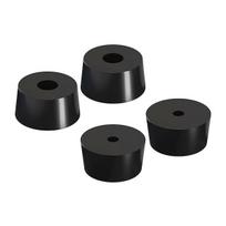 Apvalios guminės kojelės - 20x16x10.5mm - juodos - baldams - 4 vnt