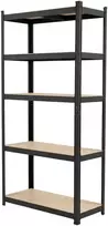 Regał Lentyna Presuojama metalinė lentyna, 5 lentynos, 180×90×40, 175 kg, juoda