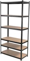 Regał Lentyna Presuojama metalinė lentyna, 6 lentynos, 222×110×50, 175 kg, juoda