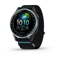 Išmanusis laikrodis Garmin Approach® J1, debesų mėlynos spalvos aliumininis korpusas su juodos / žydros spalvos „ComfortFit“ medžiaginiu dirželiu | 010-03898-00
