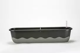URBALIVE MARETA Stačiakampis savaiminio laistymo vazonas 80 x 20 cm, pilkas