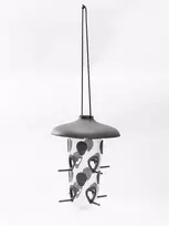 URBALIVE ROBIN Paukščių lesyklos komplektas 2 viename 16,5 x 18 cm, pilkas