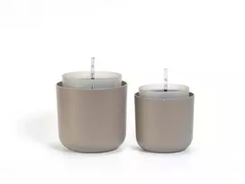 URBALIVE TOLITA AIR apvalus savaiminio drėkinimo vazonas, 19 cm, šviesiai pilkas