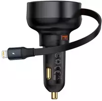 „Baseus Enjoyment Pro 55W USB-A“ su ištraukiamu „Lightning“ laidu - juoda