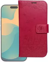 Dėklas Oem Flip case for iPhone 17 PRO MAX Mezzo Book cats red